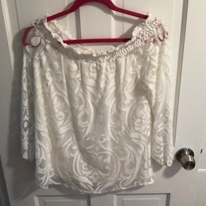 White off the shoulder top